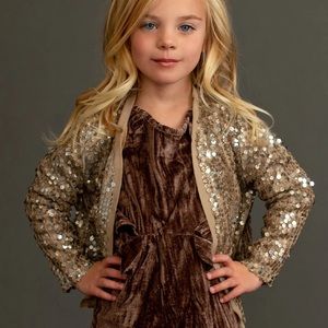 Joyfolie Livey sequin girls jacket size 6